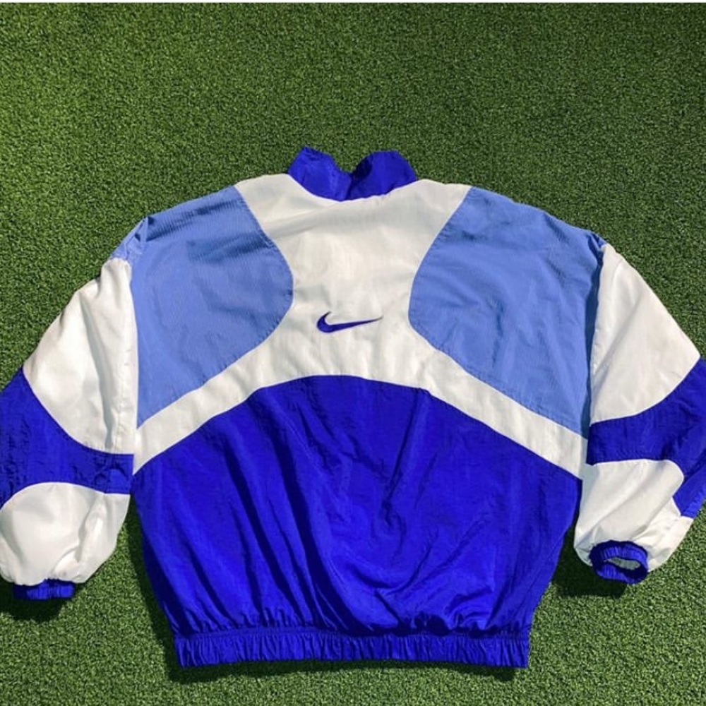 Vintage 90s Nike Windbreaker Jacket Full Zip White